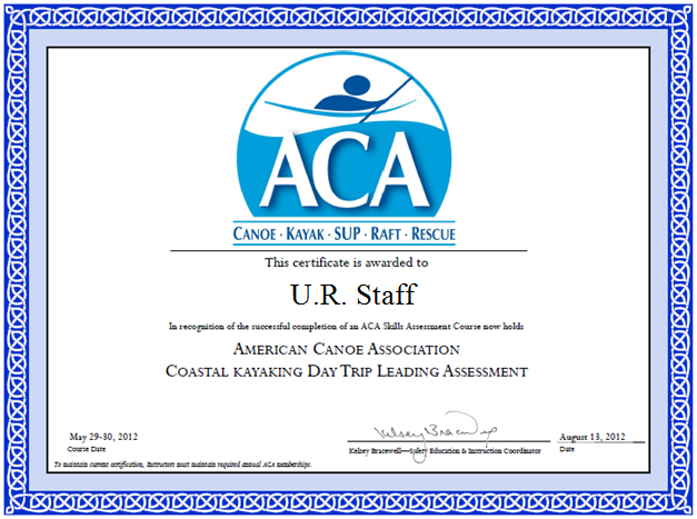 ACA Trip Leader Certificate