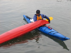 Roger Schumann demonstrating a T-rescue.